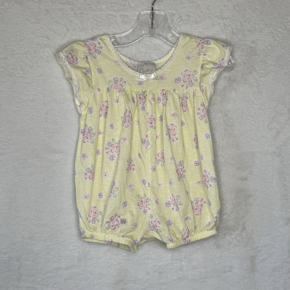 Vintage Carters Infant Baby Girls Size 9-12 Months 9M Bubble Romper Pajamas